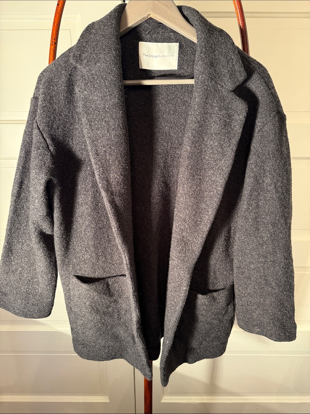 Aritzia Babaton Leggero Jacket 100% Merino Wool Coatigan Open Front Coat XXS